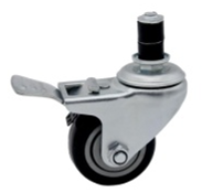 MODULAR SOLUTION D28 CASTER&lt;BR&gt;4&quot; WHEEL, SWIVEL STEM,WITH BRAKE